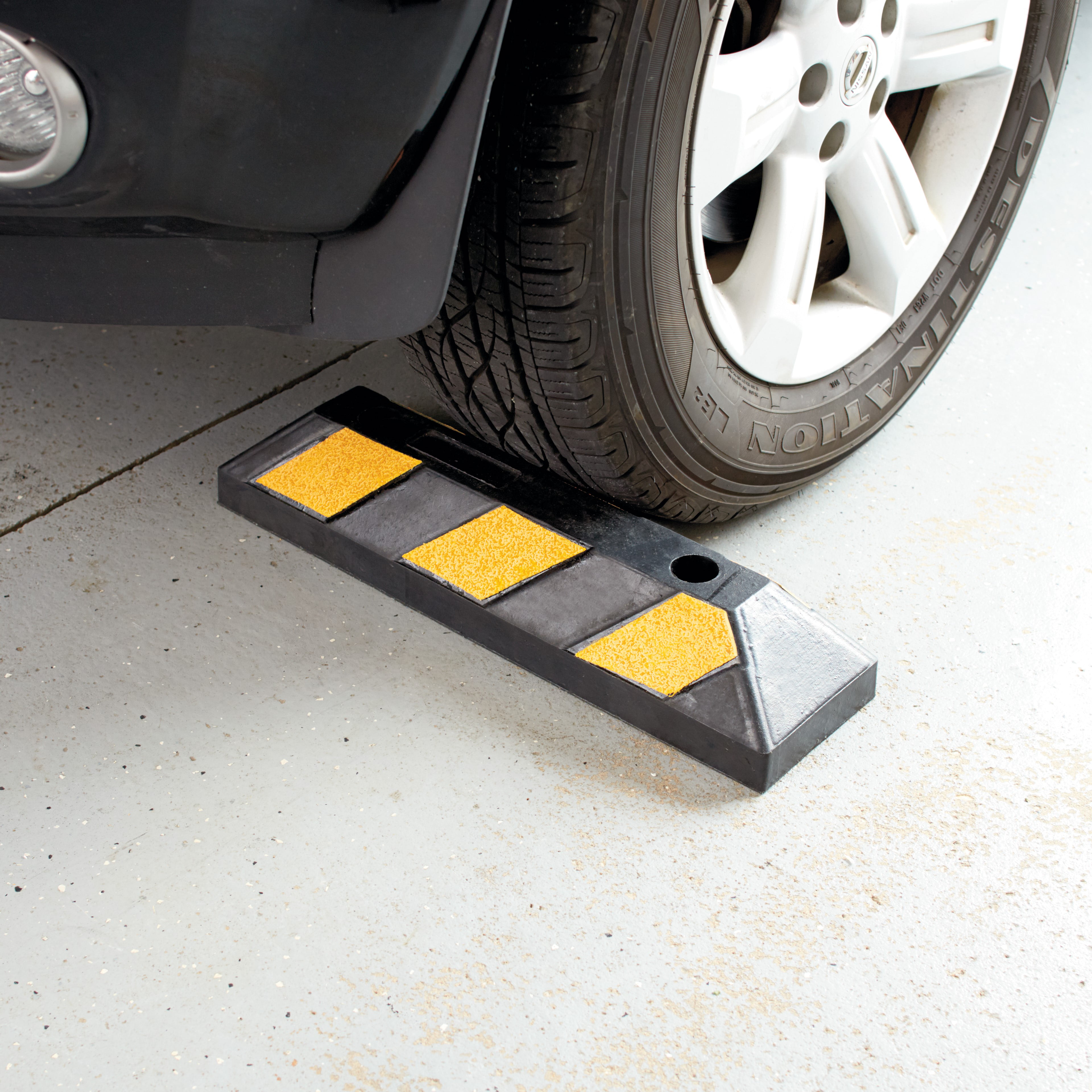 21" Rubber Curb Parking Block Car RV Trailer Wheel Tire Stopper Garage Driveway 
