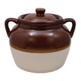 thumbnail image 1 of R&amp;M International 7621 Traditional Style 4.5-Quart Large Ceramic Bean Pot with Lid, Brown, 1 of 5