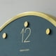 thumbnail image 5 of Reloj de pared silencioso de metal: reloj de pared moderno de lujo con escala de latón y esfera de MDF, 5 of 6