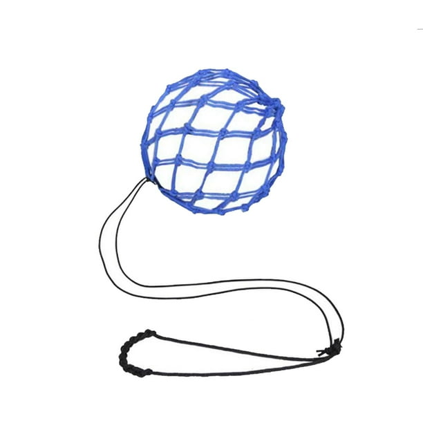 Red de fútbol para patear balones, longitud ajustable, entrenador de patadas de fútbol, cuerda elástica para Azul