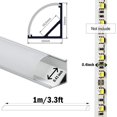 thumbnail image 4 of StarlandLed 10 Pack LED Aluminum Channel V Shape with Milky PC Cover for Strip Lights Installation,Easy to Cut,Professional Look LED Strip Diffuser Cover Track with Complete Mounting Accessories, 4 of 10