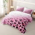 thumbnail image 3 of Erosebridal Ombre Glitter Leopard Twin Quilt Set,Gradient Cheetah Spot Twin Coverlet Set For Girls,2-Piece, 3 of 7