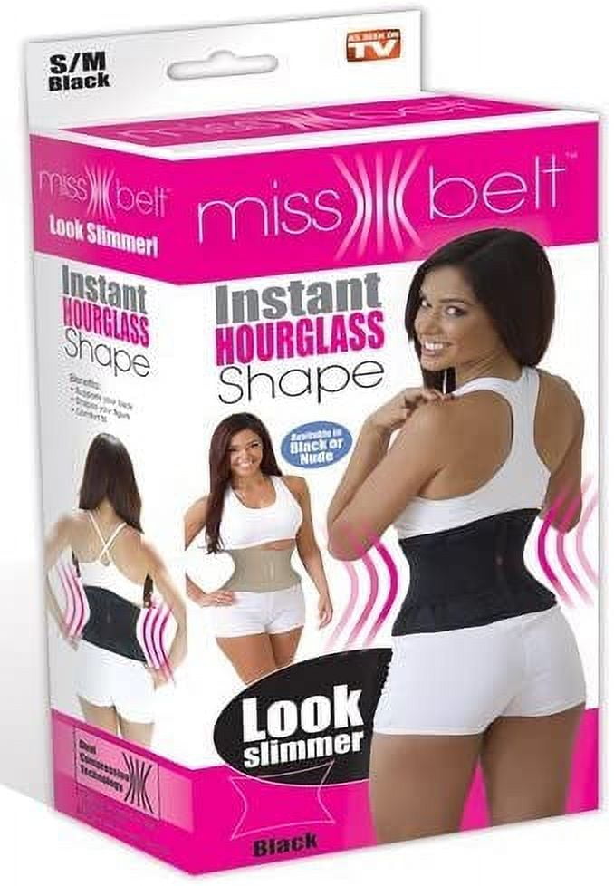 As Seen on TV Miss Belt Waistline Body Shaper, L/Xl, Black