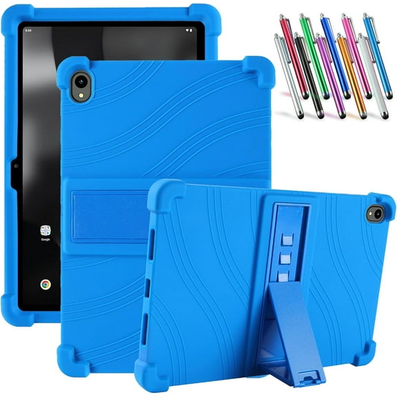 elitegadget Case for onn. 10.1" Tablet (2024 Model) - Soft Slim Lightweight Protective Silicone Stand Cover Case 1 Random Color Stylus (Blue)