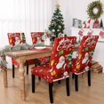 thumbnail image 3 of Touchbetter Christmas Chair Covers Set of 4, Removable Washable Merry Christmas Dining Chair Seat Covers Stretch Protector Slipcovers for Dining Room Kitchen Holiday Party Decor, Santa Claus, 3 of 8