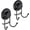 Black, variant on SUMMIT - Suction Cup Hooks for Shower, Stainless Steel Bathroom Towel Hooks with No Drill Adhesive Mount, Wall Mounted Organizer Hangers for Towels Bathrobes Loofahs, Strong Grip Design, Black,1 Pack