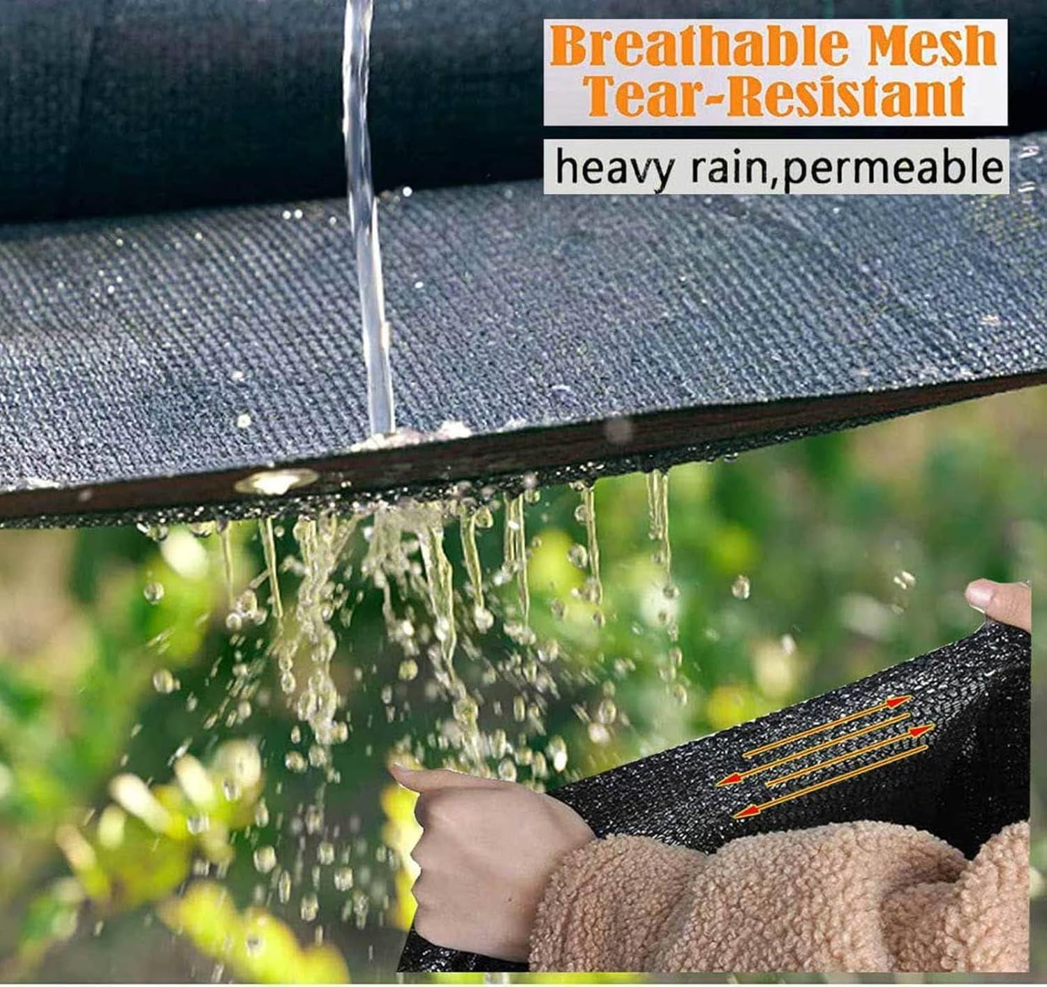 10x20 FT Shade Cloth with Grommets, 80% Outdoor Sunblock Shade Cloth Cover for Plants, Canopy, Garden, Porch, Greenhouse, Pools, Garage (Black)