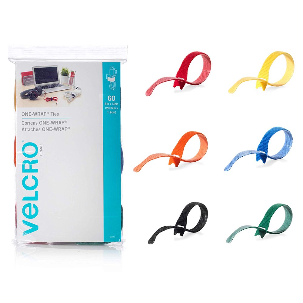 VELCRO Brand ONEWRAP Cable Ties Strong Reusable Wire Management