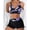 Violet, variant on IOAOAI Women's Floral High Waisted Bikini Set with Boyshort Bottom Two Piece Swimsuit