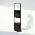 thumbnail image 4 of Furinno Basic 4-Tier Zigzag Corner Multipurpose Standing Shelf, Espresso/Black, 4 of 4