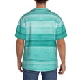 thumbnail image 3 of Kdxio Men's Hawaiian Shirt for Men Short Sleeve Shirt Teal Turquoise Summer Casual Holiday Beach Button Down T-Shirts, 3 of 7