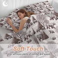 thumbnail image 4 of 3 Piece Brown Bear Duvet Cover Set California King,Microfiber Comforter/Quilt Cover with Corner Ties and 2 Pillowcases,Hunting Bear Forest Wildlife Animals Vintage Soft Bedding with Zipper Closure, 4 of 8