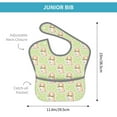 thumbnail image 4 of Hirioo Rabbit With Tie for Baby Waterproof Pocket Bib Adjustable Closed for Babies Toddlers with Large Pocket 6-24Months, 4 of 8