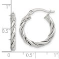 thumbnail image 4 of Primal Silver Sterling Silver Twisted and Textured Hoop Earrings, 4 of 4
