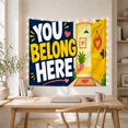 thumbnail image 5 of You Belong Here with Letters Left Surrounded Radiating, Mystical Fantasy for Space Lovers, Galaxy Room Decor, Valentine'S Day Gift, Tapestry Wall Hanging for Bedroom and Dorm, 5 of 7