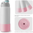 thumbnail image 3 of Piezas Silicon Funda para Owala, Protectora para Parachoques Inferior Antideslizante para Botellas de Acero Inoxidable FreeSip, Twist, y Tirar,Accesorios para Owala 24oz (Verde y Rosa), 3 of 3
