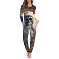 thumbnail image 1 of Pijama de Navidad de manga larga para mujer, ropa de dormir cómoda, conjunto de 2 piezas, otoño e invierno, envío directo, 1 of 4