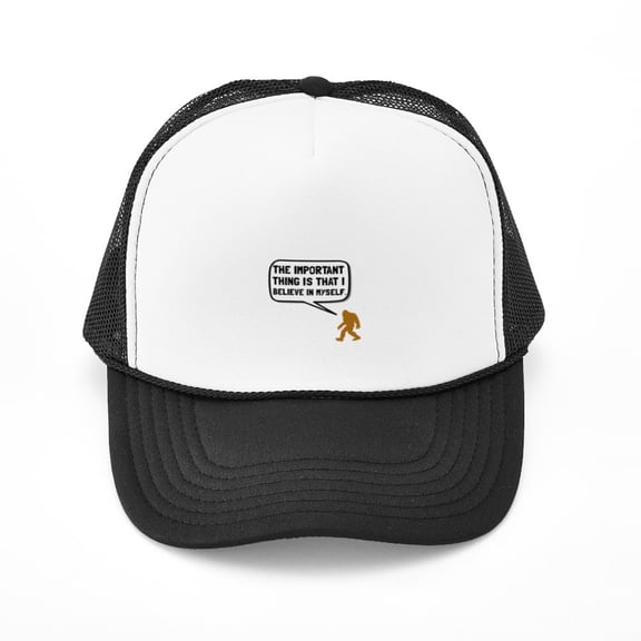 CafePress - Bigfoot Believe In Myself - Adjustable Unisex Printed Trucker Hat with Mesh Back