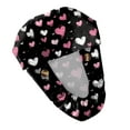 thumbnail image 5 of Fgvctg Valentine’s Day Love Themed Scrub Hat Bouffant Style Tie Back Perfect for Women Long Hair Comfortable Head Cover for Work and Home Pink, 5 of 5