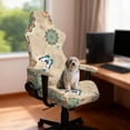 thumbnail image 4 of FUIALDOLG Boho Mandala Butterfly Office Chair Covers with Armrest Elated Fit Most Standard Computer Chair Seat Cover Set Backrest,Seat Armrest Protector Pad for Computer Boss Chairs, 4 of 9