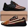 thumbnail image 3 of Boxer Dog American flag Patriot Shoes Sneakers Black Size 8.5, 3 of 7