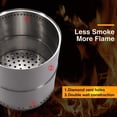 thumbnail image 2 of Lineslife Portable Smokeless Fire Pit for Outside with Grill & Stand, 3-in-1 Multifunctional Stainless Steel Firepit, 2 of 10