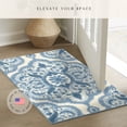 thumbnail image 4 of Maples Rugs Vivian Transitional Medallion Blue White Washable Entryway Area Rug, 1'8 x 2'10, 4 of 9