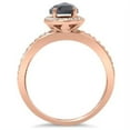 thumbnail image 2 of Pompeii 1 1/4ct Black & Diamond Rose Gold Halo Ring 14K (G/H,I2-I3), 2 of 4