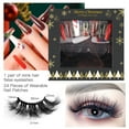 thumbnail image 4 of 1 par de pestañas postizas de pelo de visón y 24 piezas de parches de uñas portátiles, uñas navideñas, 4 of 5