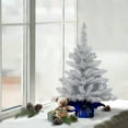 thumbnail image 2 of Pre-Lit 2' Table Top Artificial Christmas Tree with 35 Lights in Blue Sac, White, 2 of 3
