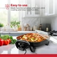 thumbnail image 2 of Holstein Housewares 12-Inch Electric Skillet with Non-Stick Coating, Glass Lid, and Removable Probe, Copper and Black, 2 of 8