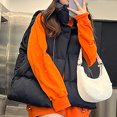 thumbnail image 5 of Women's Warm Puffer Vest Zipper Stand Collar Sleeveless Coat Padded Winter Gilet Jacket Outerwear with Pockets Ladies Clothes, 5 of 9