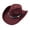 03# Coffee, variant on Qwertyu Western Cowboy Hat for Men Women Classic Fedora Hat with Buckle Belt Orange