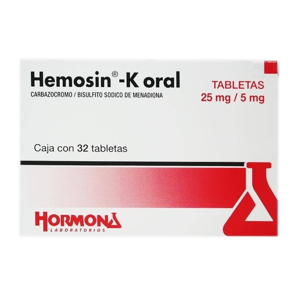 Hemosin K 25 mg/ 5 mg 32 tabletas