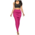 thumbnail image 1 of Jsaierl Slim Fit Skirt Running Workout Leggings Solid Color Pants with Pockets, 1 of 7