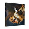 thumbnail image 2 of Campfire in Moonlight - Canvas, 2 of 10
