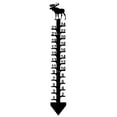 thumbnail image 2 of JeashCHAT 24 Inch Iron Snow Gauge Winter Christmas Holiday Snowflake Measuring Gauge, Handmade Metal Snow Measuring Stick Garden Stakes for Yard Outdoor, 2 of 2
