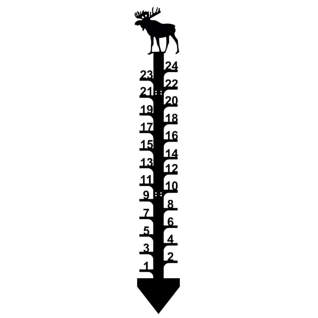 pstuiky Medidor de nieve: medidor de copos de nieve navideños medidor de nieve de metal pluviómetro navideño regalo de decoración para exteriores