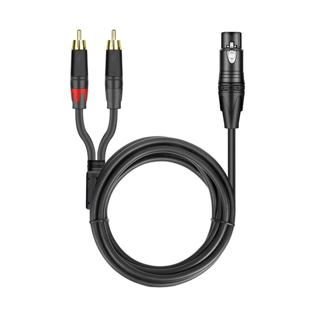 MERIGLARE XLR-auf-Dual-, Décomposition Géométrique, Mikrofon, vergoldete Anschlsse, Femme 5M