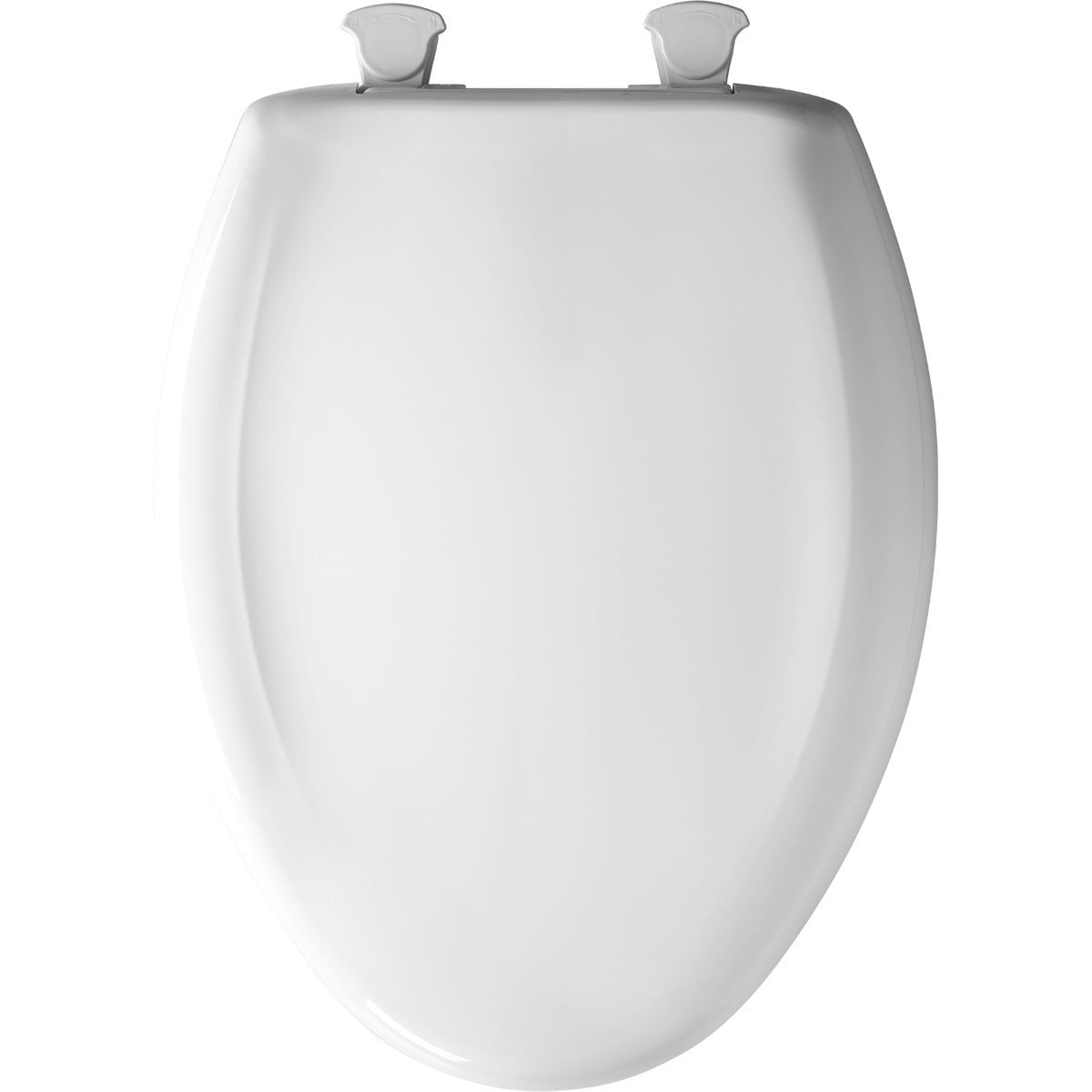 BEMIS 1200SLOWT 020 Elg Closed Front Toilet Seat,Crane White, With Cover, Plastic