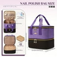 thumbnail image 3 of BAGMIND Makeup Bag Organizer for Women, Large Travel Cosmetic Case and Nail Polish Organizer with Zipper,Purple 1 Piece, 3 of 4
