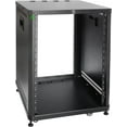 thumbnail image 1 of Rack Réseau & Stéréo avec Roulettes Rack de Serveur Roulant Armoire Ouverte pour Audio Vidéo Musique & Équipement de Montage Trous Ronds & Carrés Poignées Intégrées Usage Intensif, 1 of 6