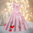 thumbnail image 2 of LWavelet Valentine's 2026 Love Heart Dress for Women, Sweetheart Rose Embroidered A Line Sleeveless Flowy Sundresses Pink M, 2 of 4