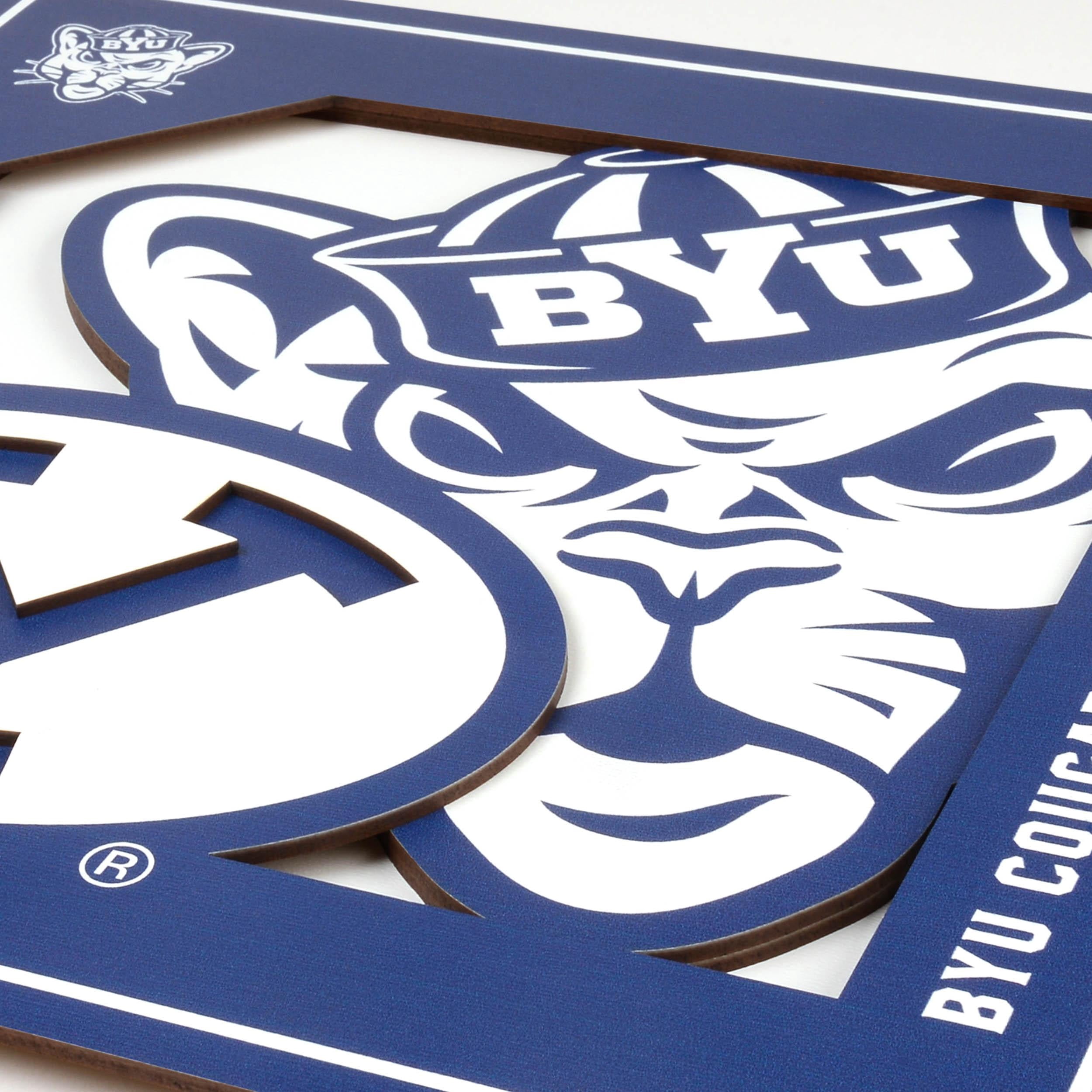 YouTheFan NCAA BYU Cougars 12 x 12 Wall Art