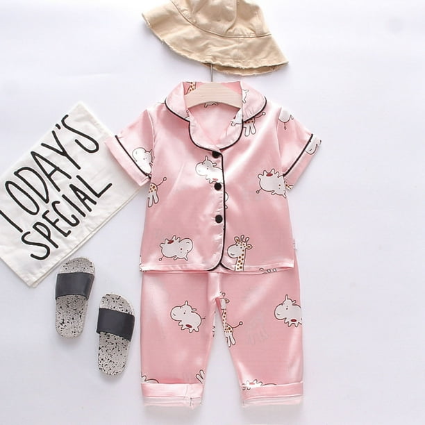 Big Kid Pyjama Fille Enfant Taille 2t Hiver Vetements Bebe Vetements SetCartoon PrintClothes Set Filles Vetements Rose 1 2 Ans Walmart
