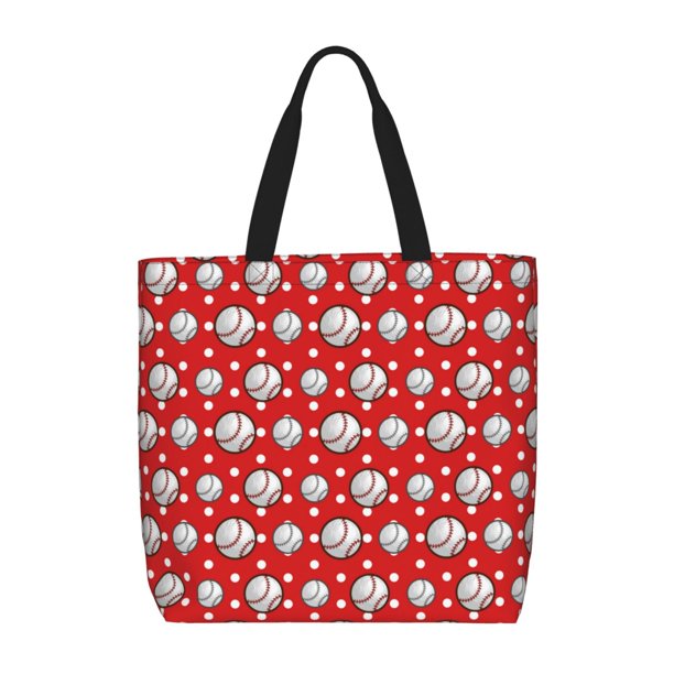 Easygdp Cute Baseball Bolsa Tote para Mujer, Bolso de Hombro para Trabajo, Playa, Viajes, Compras y Supermercado