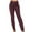 Wine Red, variant on XFLWAM Women's Slacks Pants for Work Pressional Pull On Mid Waisted Full Length Slim Fit Trousers Regular Dress Pants