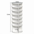 thumbnail image 2 of Rotating Shoe Rack Tower, 7-Tier Spinning Shoe Rack, Free Standing 360° Revolving Shoe Organizer, High Bottom Design Shoe Tower Spinning Storage Lazy Susan, Fits 28 Pairs of Shoes, 2 of 12