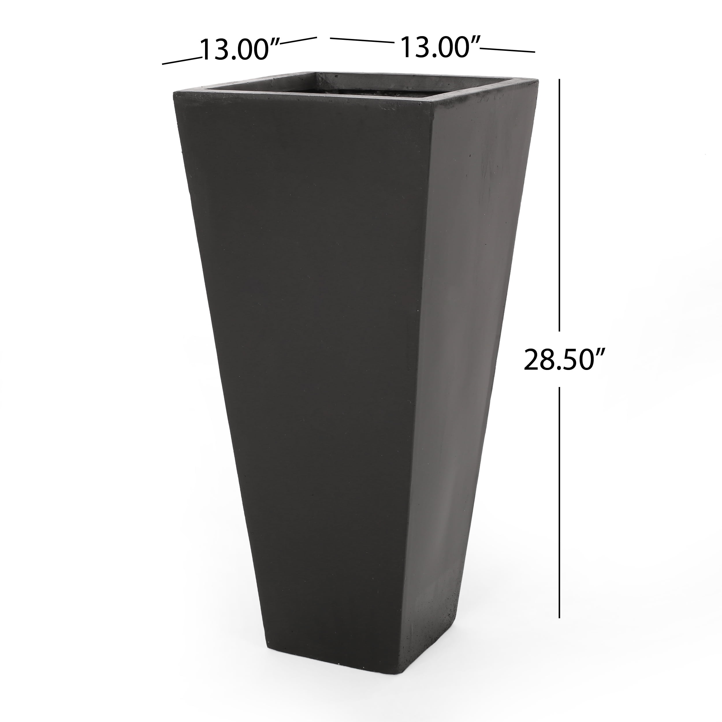 Theo Cast Stone Medium Outdoor Planters, Set of 2, White