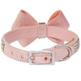 thumbnail image 2 of Susan Lanci Designs Puppy Pink Glitzerati Nouveau Bow 3 Row Giltmore Collar, 2 of 2